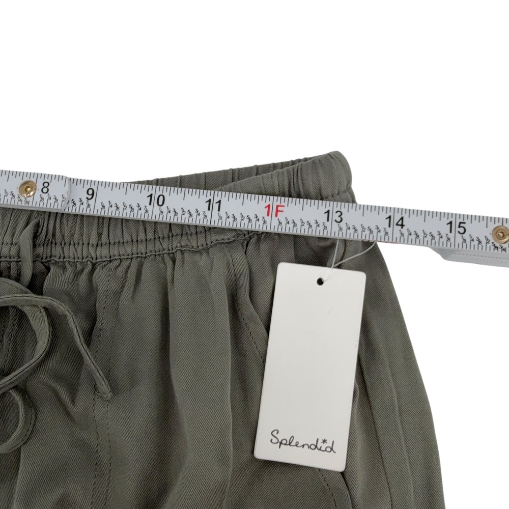 Splendid Shorts Womens Small‎ Olive Green Drawstring Elastic Waist Pocketed NWT - Picture 11 of 14